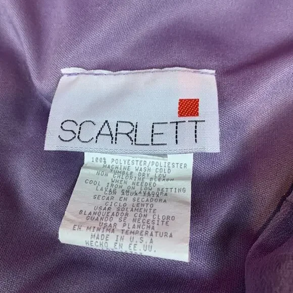 Vintage 80s Scarlett purple flutter ruffle dress, 9/10 - Picture 7 of 7
